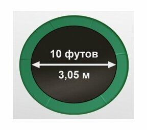 Батут Oxygen Fitness Premium 10 ft inside (Dark green) купить в Москве-1