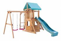 Игровая площадка Babygarden с рукоходом, закрытым домиком, скалолазкой и горкой 2.4 м купить