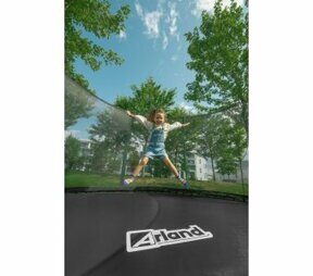 Батут Arland 8ft с внутренней страховочной сеткой и лестницей (Blue) купить в Москве-11