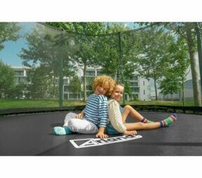Батут Arland 8ft с внутренней страховочной сеткой и лестницей (Blue) купить в Москве-16